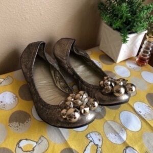 Kate Spade metallic ball ballerina flats size 6.5M